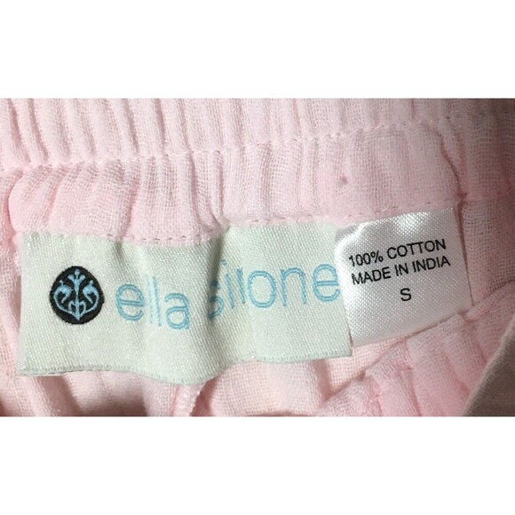 Ellas Simone Loungewear Set Womens Size Small Pink 100% Cotton Pajama Sleeveless - Picture 7 of 8